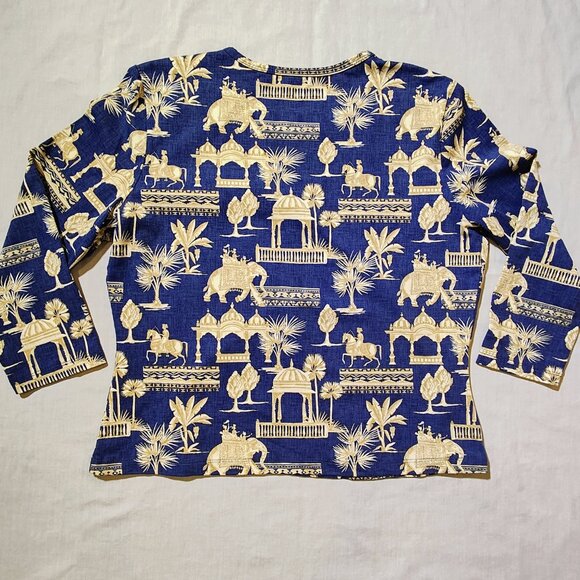 J. McLaughlin Women's XL Spandex Desert Design Blouse - Picture 2 of 8